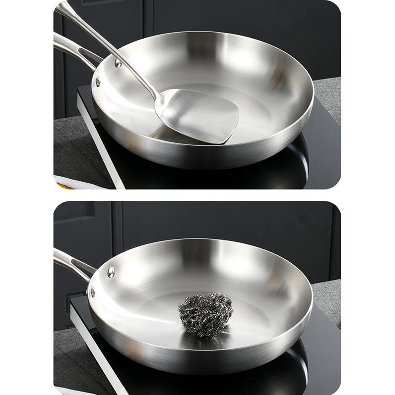 Tigaie din oțel inoxidabil 304 tigaie antiaderență oală pentru friptură vase de bucătărie neacoperite pentru aragaz și aragaz cu inducție