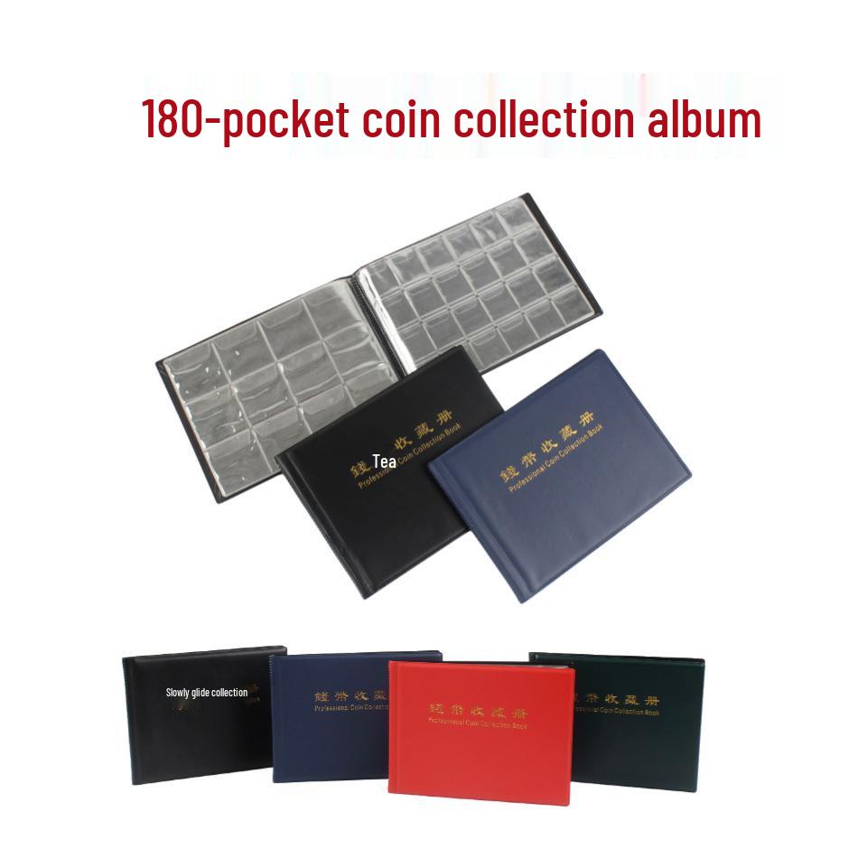180-Pocket Coin Collection and Storage Album for Commemorative, Ancient, and Copper Coins