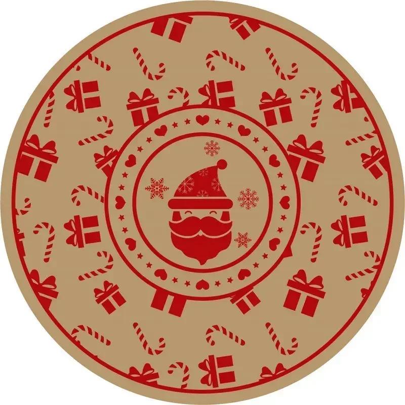 Jute Table Mats Christmas Woven Placemat Ins Printed Hairball Thermal Insulation Mat Retro Cotton and Linen Decorative Mat