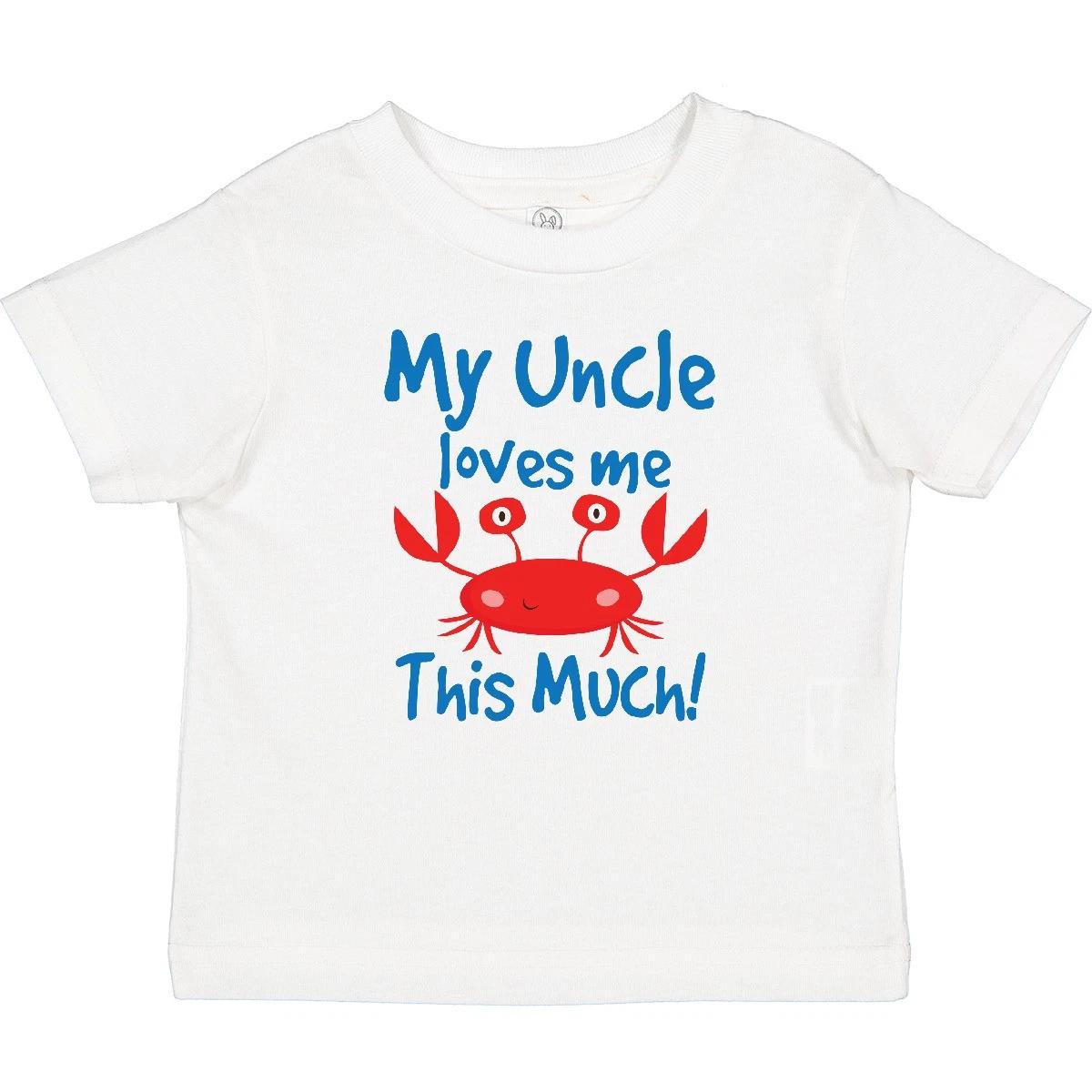 Inktastic My Uncle Loves Me Nephew Niece Crab Baby T-Shirt From Outfit Clothes 100