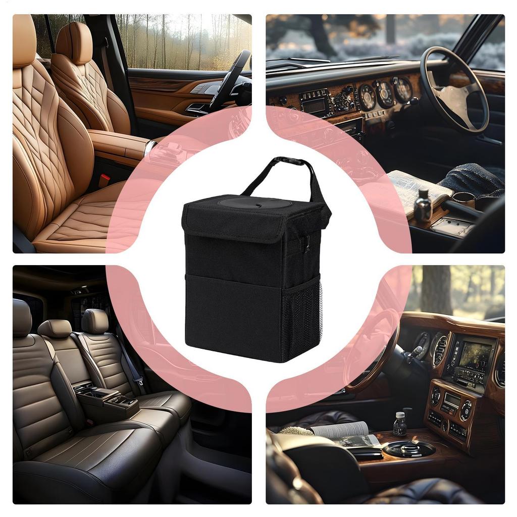 Car Garbage Can Leakproof Interior Organizer Bag Vehicle Trash Can For Truck SUV Road Trips Weekend Outings Vacation Outdoor