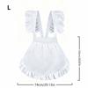 Vintage Elegant Maid Apron Breathable Ruffled Design Cosplay Apron Half Length Lightweight Waist Apron Themed Parties