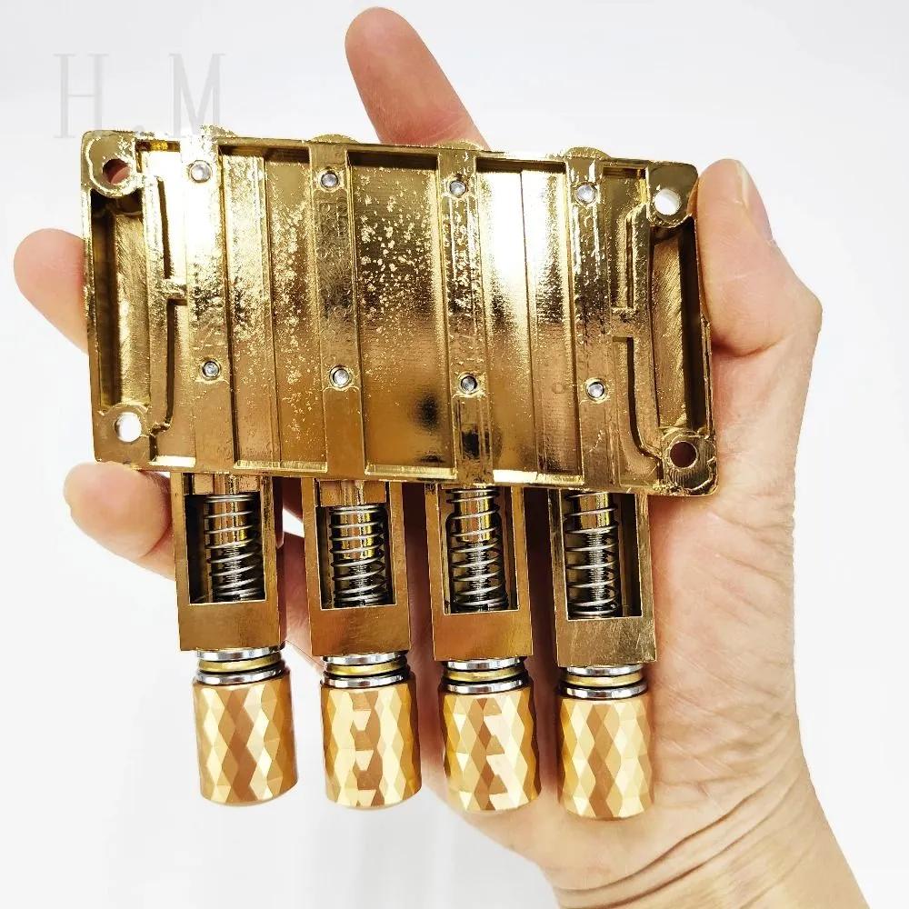 High quality 4-string bass bridge without head, copper string holder