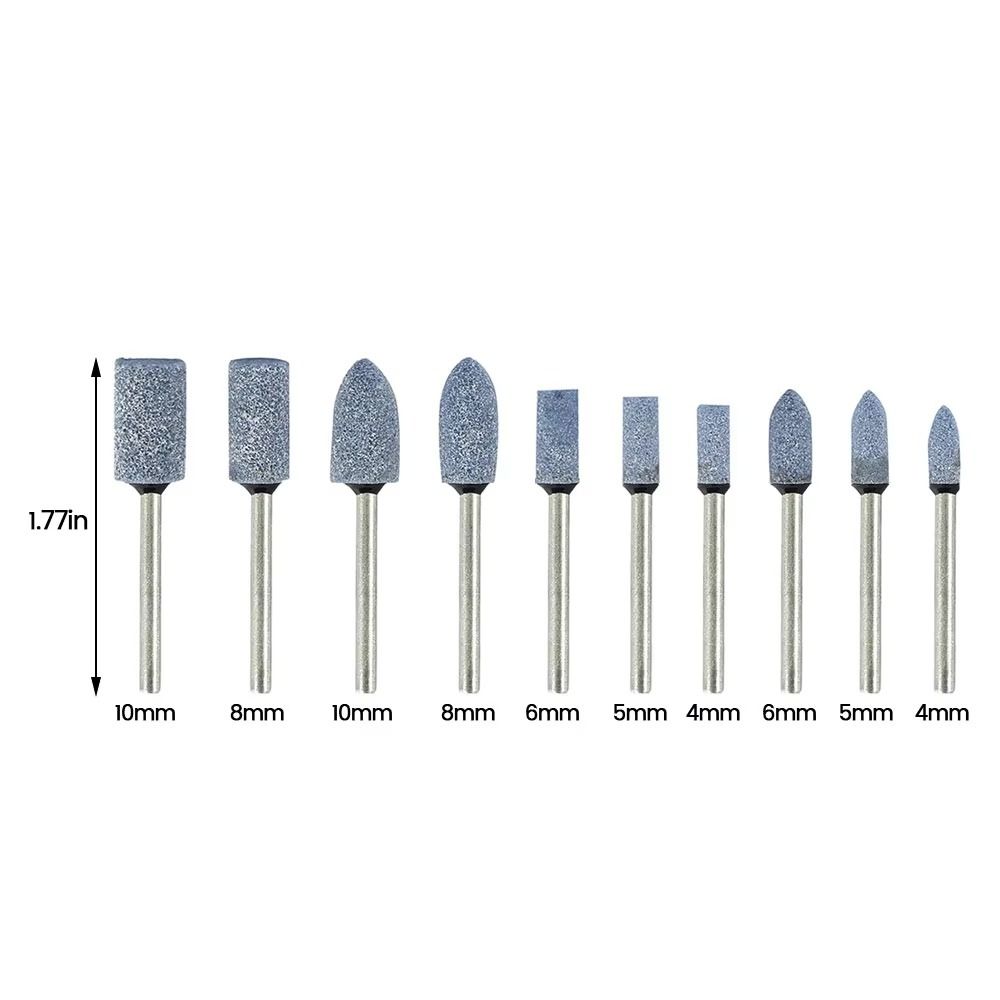 10Pcs Wheel Head Electric Grinding Stone Wheel Blue Mini Drill Rotary Tools Durable Polishing Head