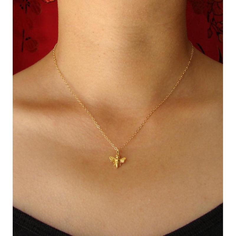 Cross-border Trade Cute Bee Pendant Necklace - Classic Simple Insect Jewelry