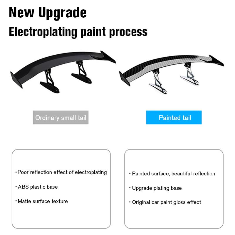 Mote Universal bil Modifisert bakvinge karbonfiberlakkert bil bakspoiler Liten bil bagasjerom utvendig vingedeler Bil