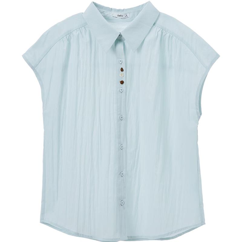 Betu Women s Short Sleeve Turn-Down Collar Shirt M