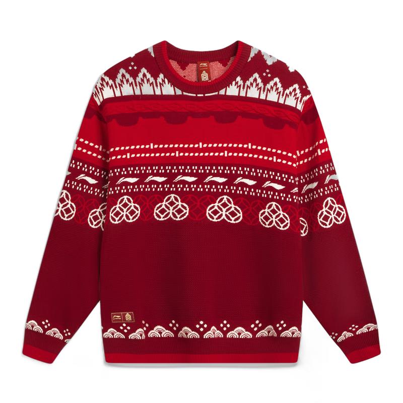 Li-Ning Forbidden City Co-branded Men s New Year Knit Sweater AMBW049 XL