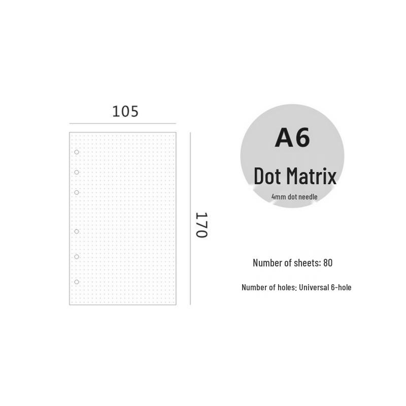 7-inch A6 B5 Loose-leaf Notebook A5 Notepad Replacement Pages