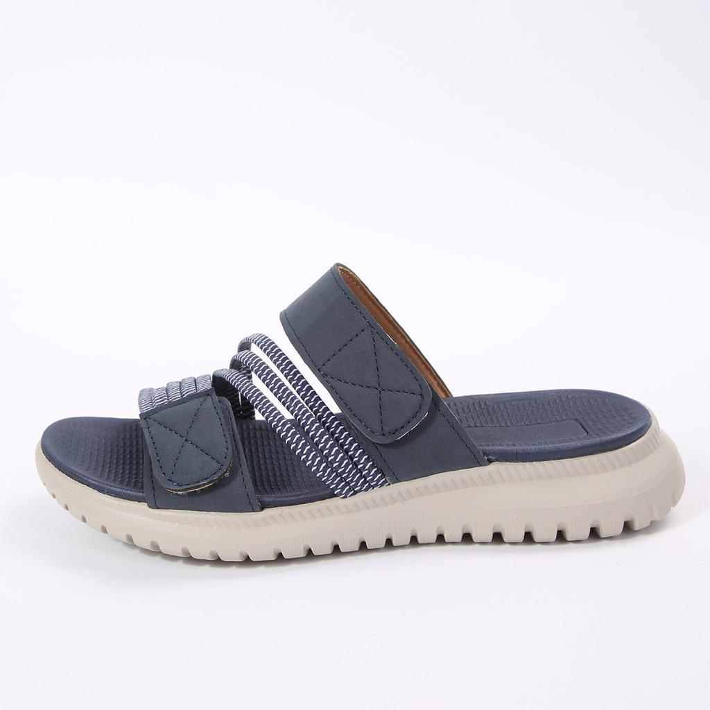 Sandali Bassi a Infradito da Donna Taglie Forti, Scarpe Casual Moda con Lavorazione Intrecciata, Sandali Bassi Estivi a Fascia Singola per Donna