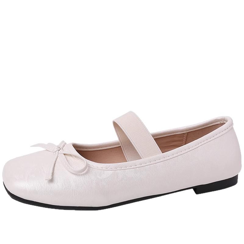 Retro French shallow mouth flat sole shoes women's 2025 new fashion summer ballet style with skirt Mary Jane women's shoes