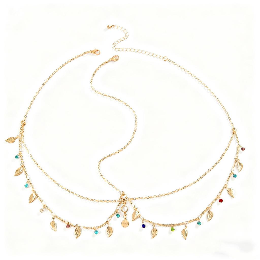 High-end Fashion Pearl Tassel Head Chain with Multi-layer Sequins for Women