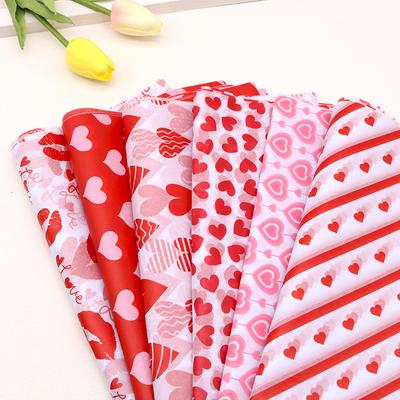 10 teile/beutel Kopierpapier Blume Verpackungspapier DIY Geschenkverpackungszubehör Herz Verpackungspapier Heimdekoration