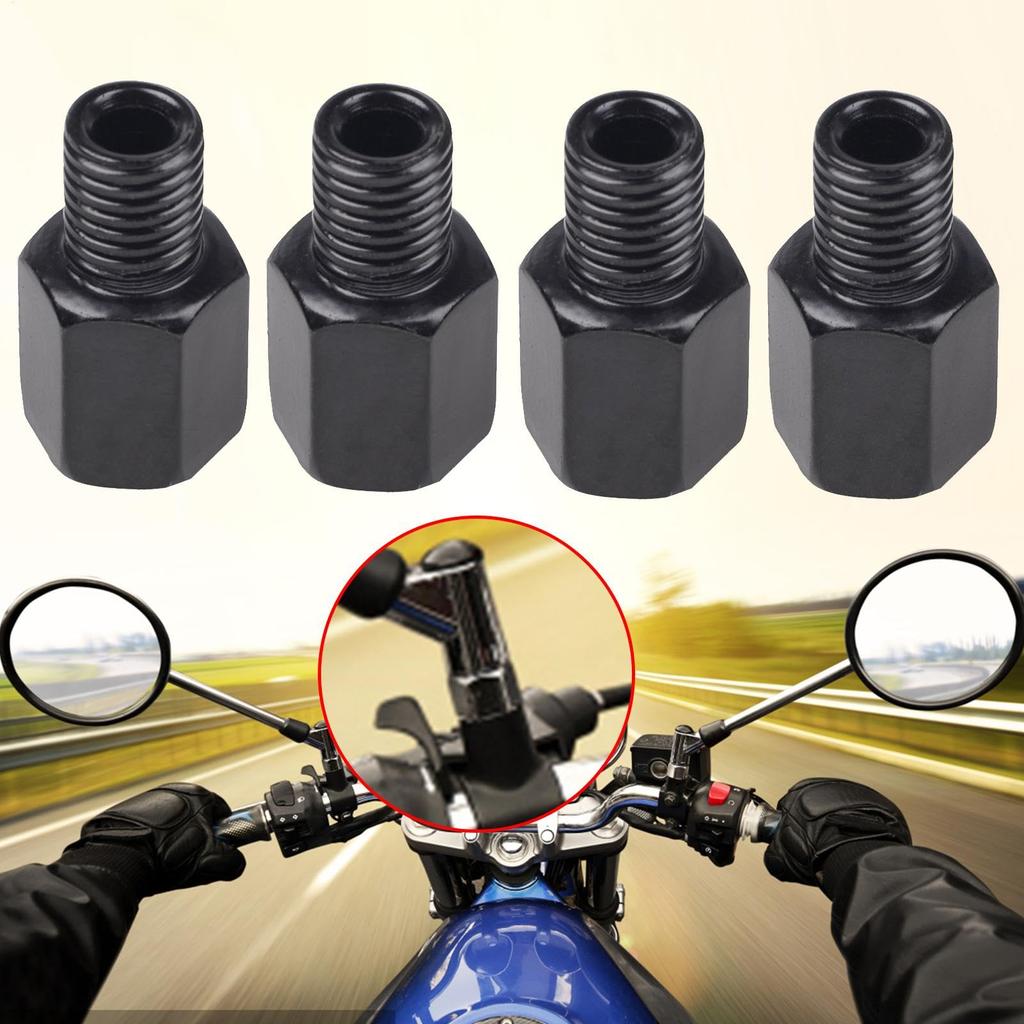 Motorcycle Mirror Conversion Adapter 4pcs Bike Mirror Adapter Screw Conversion Adapter M8/M10 Height Adjustment
