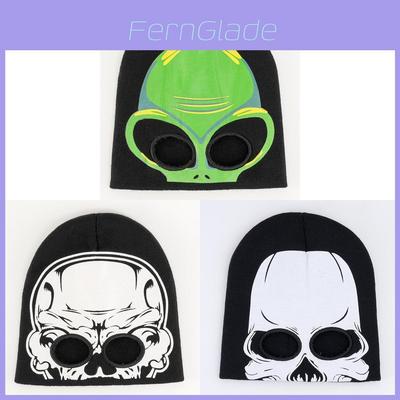 Alien Skeleton Knit Hat With Glowin Thed Ark Effect For Halloween And Winter Warmth