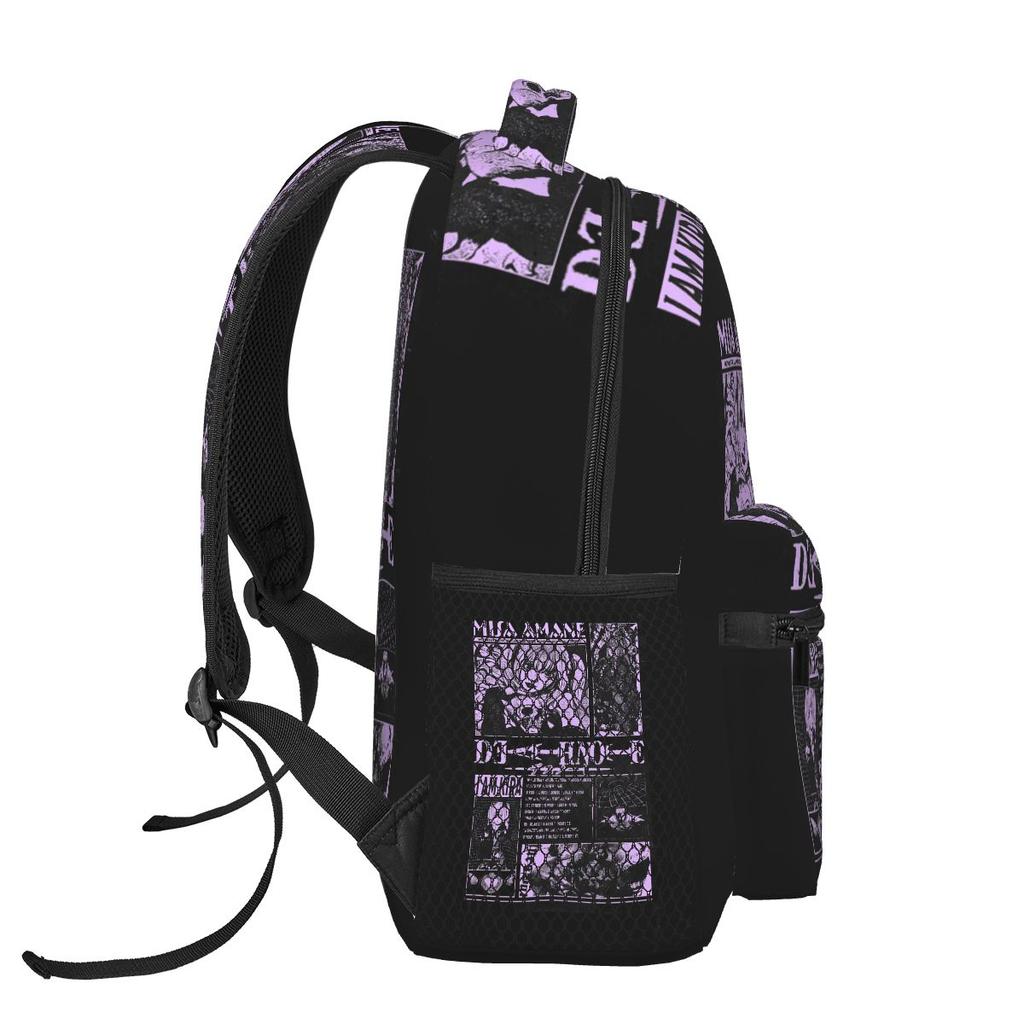 Death Note Misa Anime Backpacks Boys Girls Bookbag Students School Bags Cartoon Kids Rucksack Shoulder Bag Large Capacity