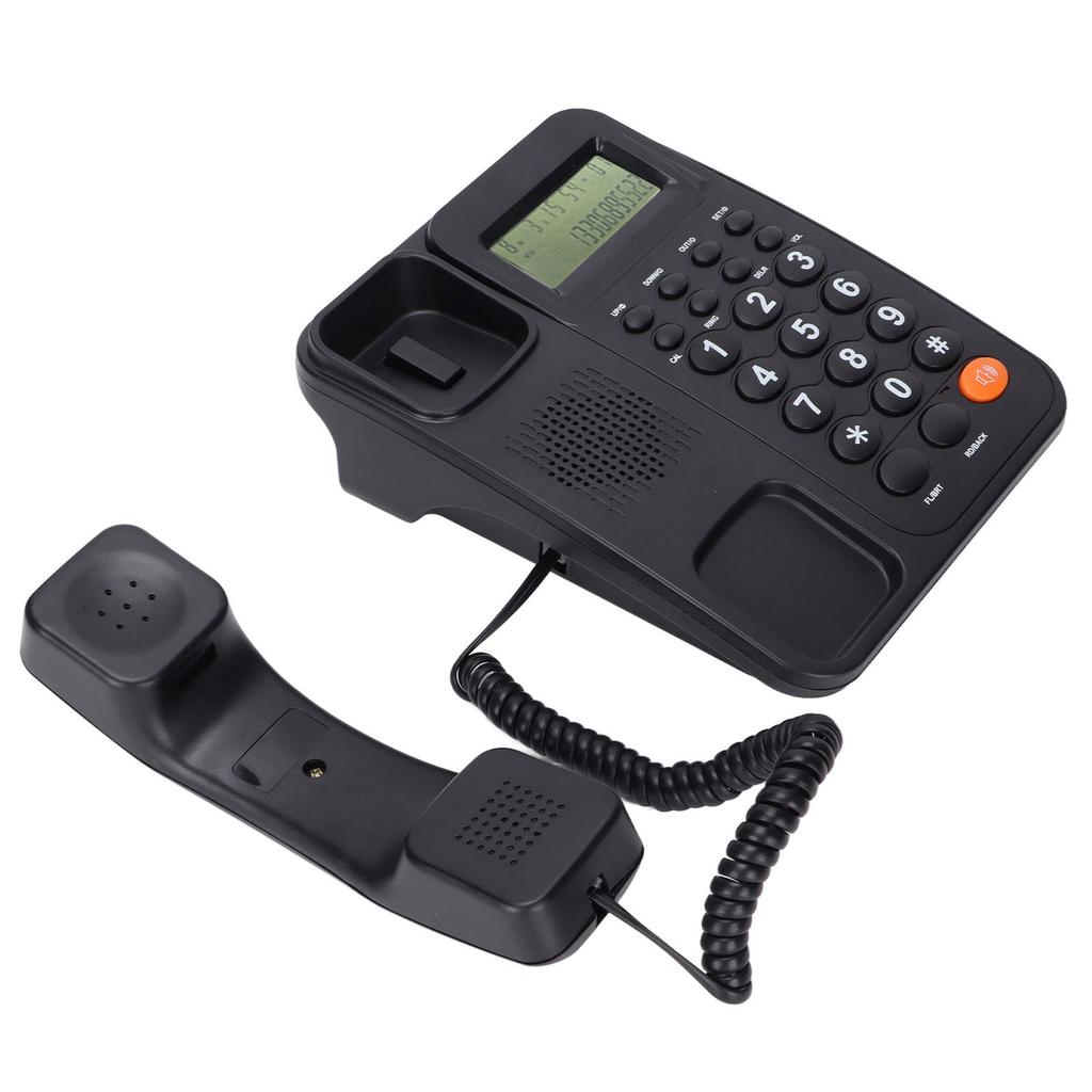 KXT2027CID Corded Telephone Caller ID Semi Hands   24 Ringtones Fixed Landline Phone with Display for   Hotel(Black )