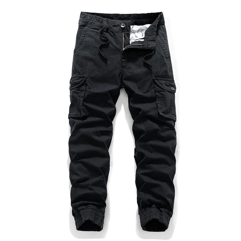

Men s Loose Multi-pocket Overalls Men s Casual Pants Leggings Men s Trendy Pants High-end Trendy Versatile 28 чёрный