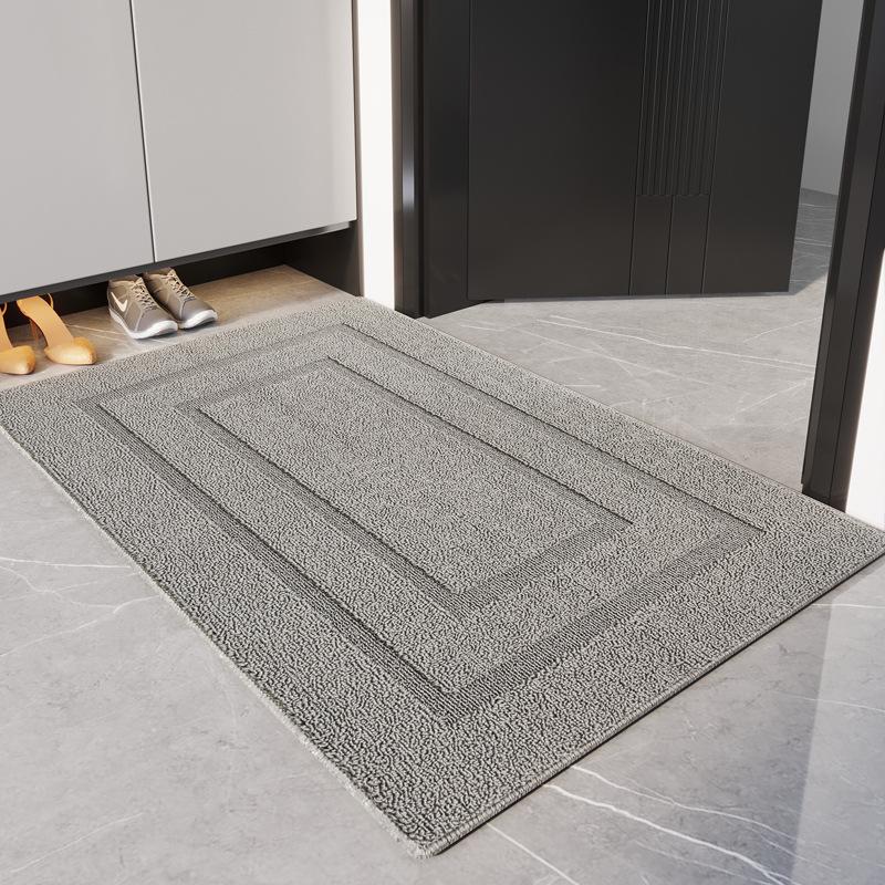 L-Shaped Waterproof & Oil-Proof Polypropylene Kitchen Mat - Non-Slip Hui Pattern