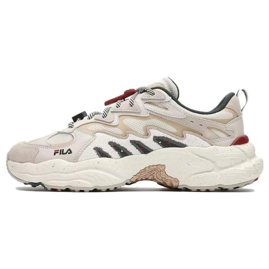 FILA Fern Series Fern Shoes XMAS Fabric Synthetic Leather TPU Comfortable Versatile Trendy Low-Top Dad Shoes Men sneaker Light-Green F12M411120FWL