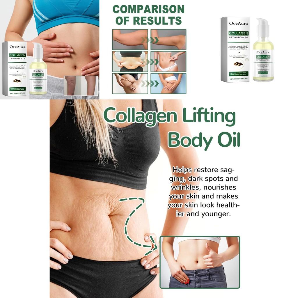 Oceaura Collagen Boosting Body Oil Hydrating Moisturizing And Firming Skin Care Solution 100ml