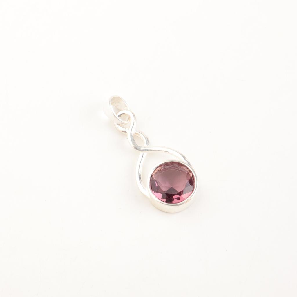 Rhodolith Edelstein 925 Sterling Silber Schmuck Handgefertigter Anhänger Geschenk für Sie CP-25-16