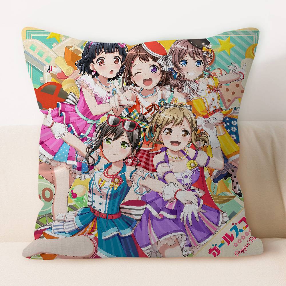 P-Poppin Party Аниме Наволочка Дизайн Наволочка Декор Праздничный Декор 12x12Inch
