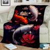 Naturalize Koi Carp Yin Yang Fish Blanket,Soft Throw Blanket for Home Bedroom Bed Sofa Picnic Travel Office Cover Blanket Kids