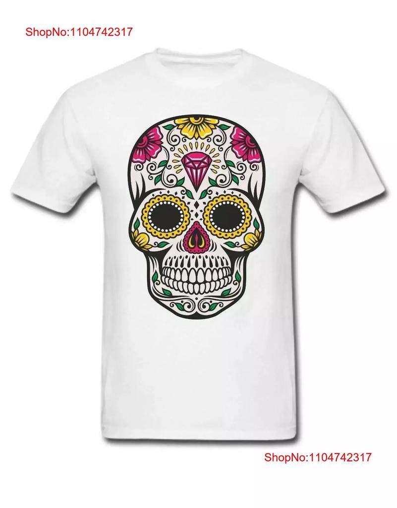 Sugar Skull T Shirt Retro Cool Mexico Cartoon Day of the Dead UK vintage Washed Comfortable graphic Casual streetwear Unisex