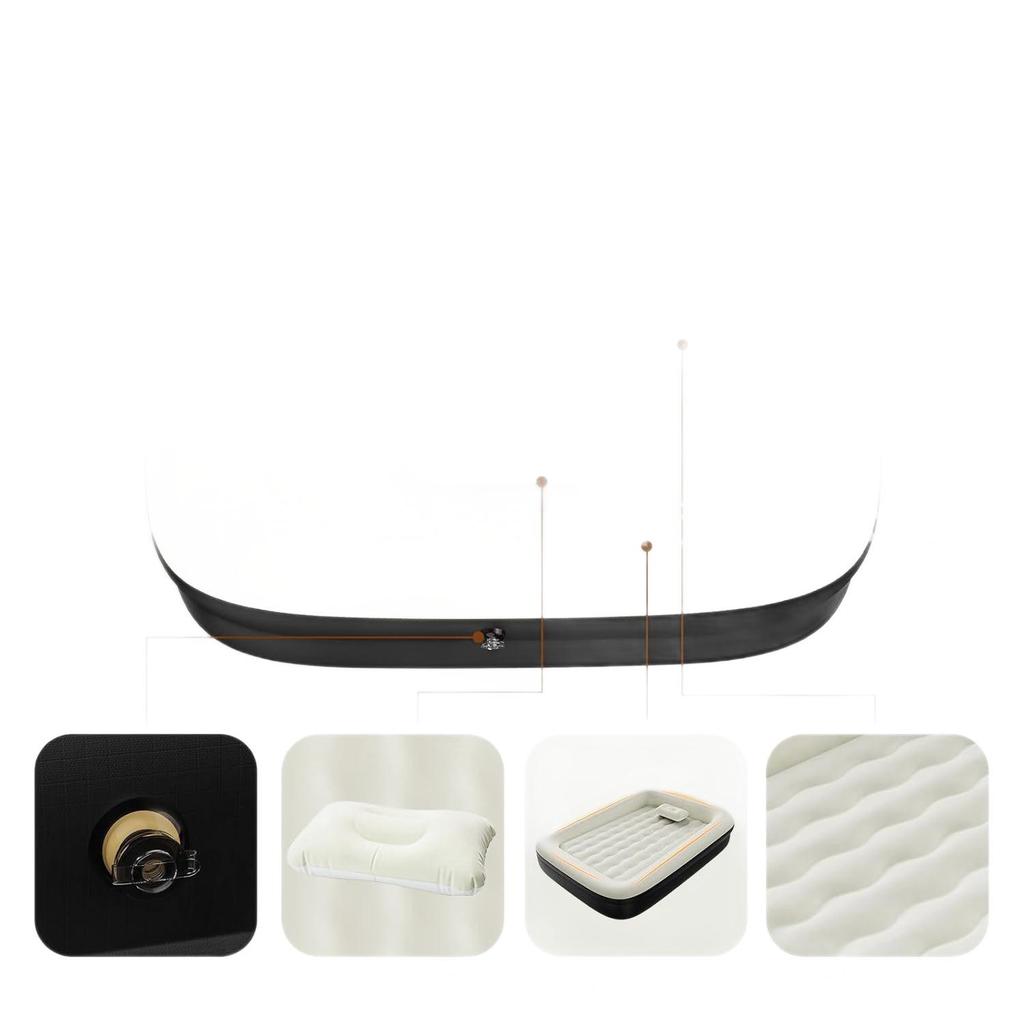 Kids' Inflatable Air Cushion Nap Bed - Flocked PVC Mattress for Home 