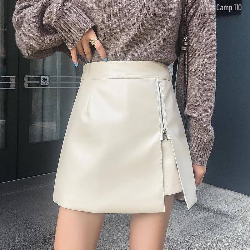 

Юбка А-силуэта из искусственной кожи с высокой талией, осень/зима 2023 г. – облегающий крой, молния, полудлина XL