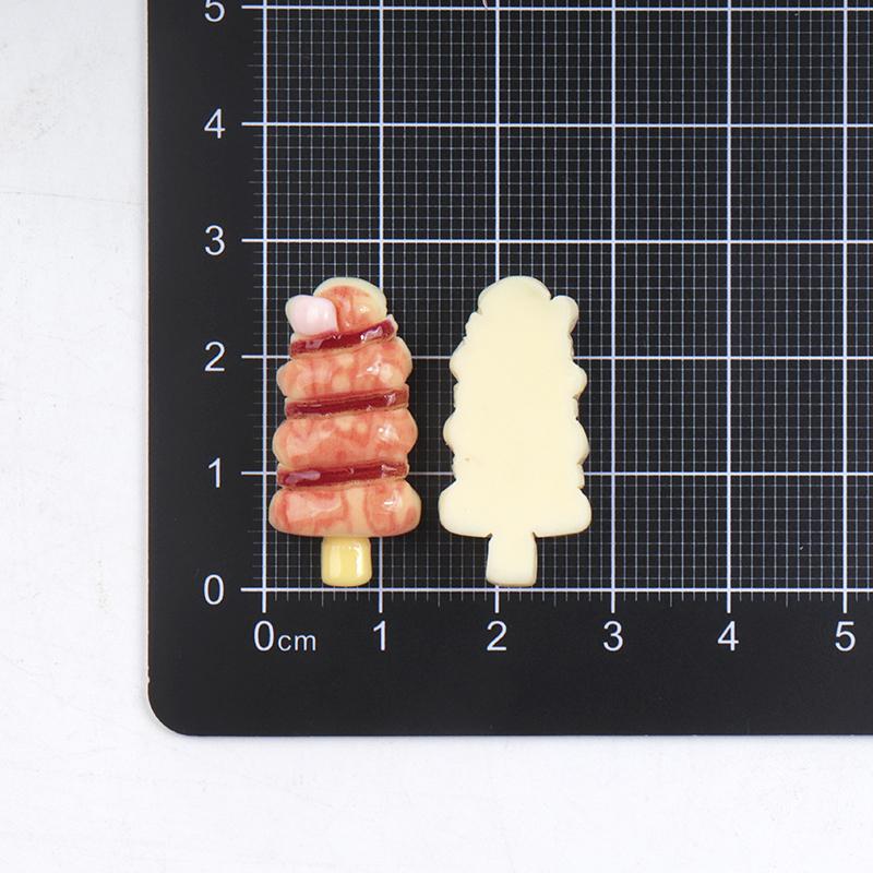 10/100Pcs Fruit Ice Cream Series Miniature Diy Home Decor Craft Accessories Flat Back Resin Cabochons For Hairpin Scrapbooking
