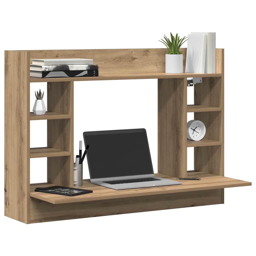 Wandmontierter Schreibtisch Artisan Eiche 105 x 48 x 75 cm Holzwerkstoff