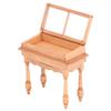 Miniature Dollhouse Display Cabinet with Flip Top Lid Versatile Compact Wooden Dollhouse Furniture