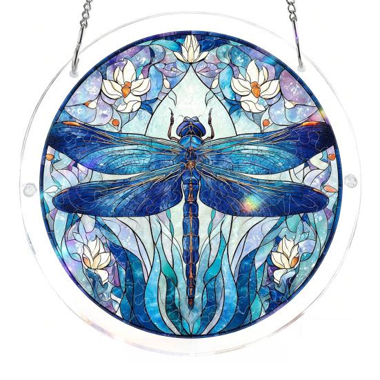 

Acrylic Sun Catcher Puzzle Colorful Window Decoration with Hanging Chain DIY Suncatcher Kit for Adults Home Garden Decor H