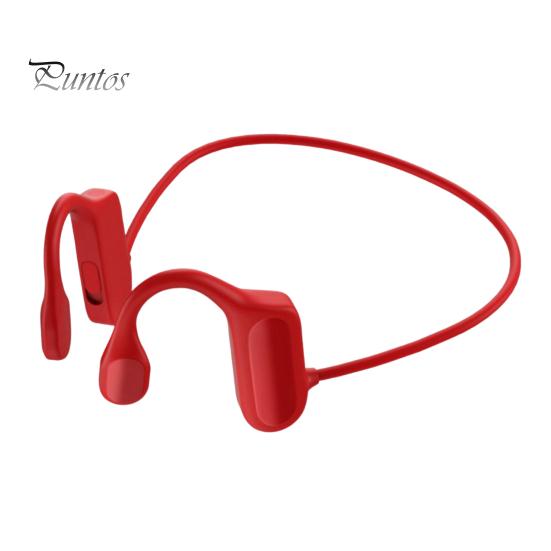 

BL09 Bluetooth-совместимые наушники с открытым ухом и низкой задержкой, перезаряжаемая костная проводящая стереобеспроводная гарнитура для занятий спортом красный