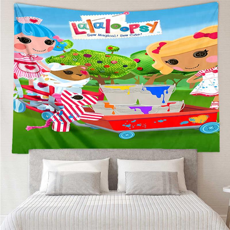 Lalaloopsy Tapestry for Bedroom Aesthetic Classroom Tapestries Wall Hanging for Living Room Dorm Office,Ideal Creative Gift