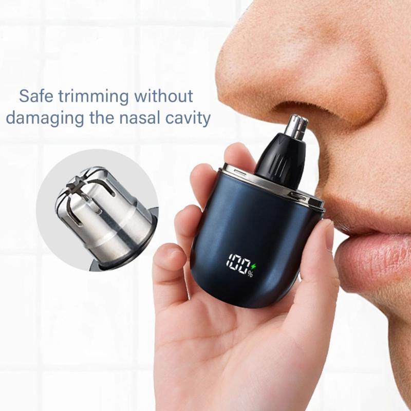 Multifunctional Hair Removal Tool with Double Edge Shaver Waterproof Beard Trimmer USB Charging for Travel