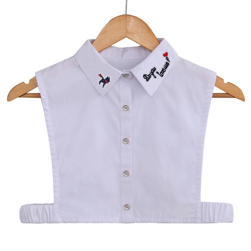 Spring Girl Collar Embroidery Puppy Fake Collar Decoration Fake Collar Shirt Collar Doll Collar Fake Collar B121