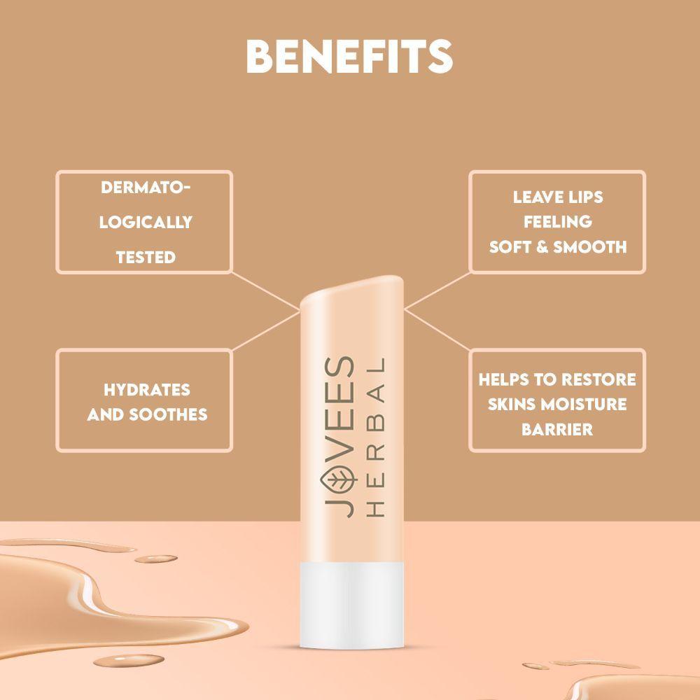 Jovees Vitamin E Lip Balm SPF 15 for Soft Smooth Hydrated Lips 5g Pack of 1 Natural Nourishing Care