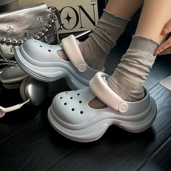Fashion House Slippers Platform Flat Shoes Female Loafers Slides Summer Scandals Slippers Women Summer Slides Loafers Platform Flat Shoe