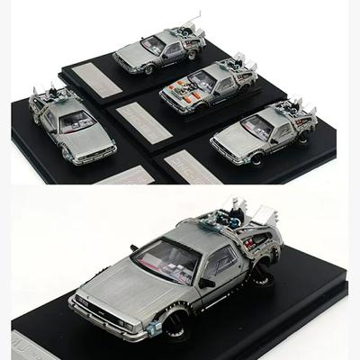 MJ 1/64 Alloy Car Model Back To Future Time Machine DeLorean12  DMC 12 DMC-12 Precision Model