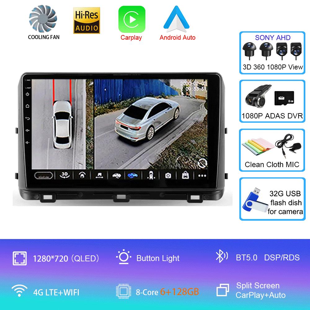 For Kia Ceed 3 CD 2018-2022 Car Radio Android 14 WIFI+4G Carplay Auto Car Radio Multimedia Video Player Navigation Stereo DSP GP