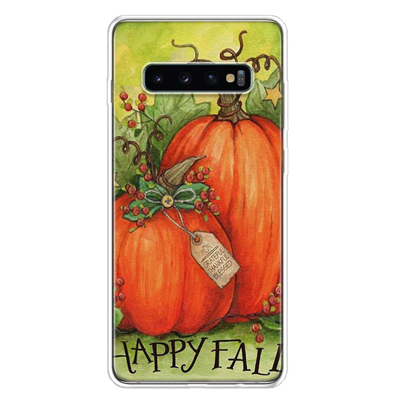 Pumpkin Happy Fall Autumn Cover Phone Case For Samsung Galaxy A51 A71 A50 A70 A40 A30 A20E A10 A41 A31 A21S A11 A01 A6 A8 + A7 A