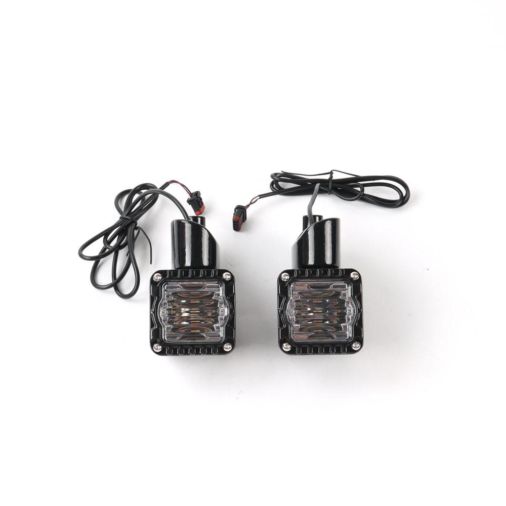 Motorcycle LED Turn Signal/high Brightness White Light Amber Turn signal for Harley Davidson Touring Road Glide 2015-2025 Black/Transparent