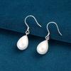 S925 Sterling Silver Water Drop Pearl Earrings - Hong Kong Style Simple Retro Earrings for Women