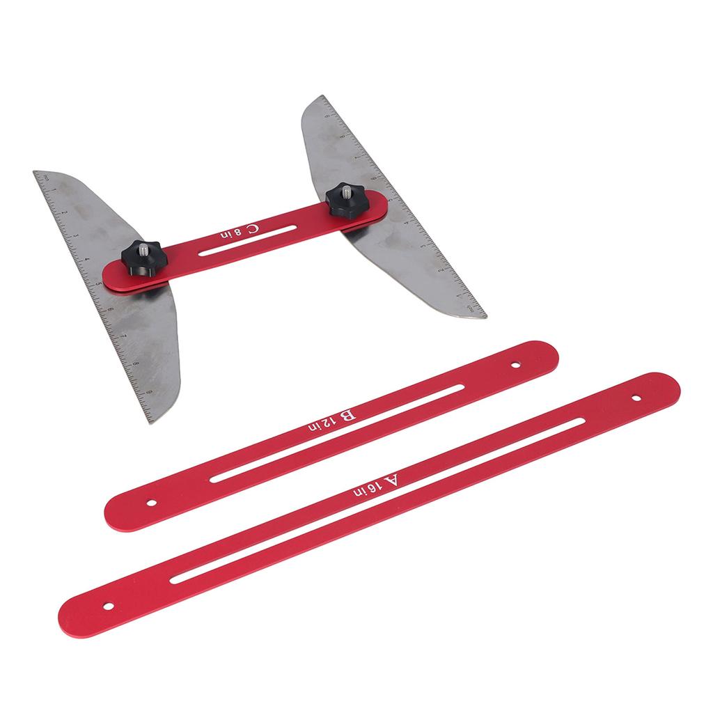 Stair Tread Template Tool Multifunctional Folding Stair Tread Gauge Stair Measuring Ruler