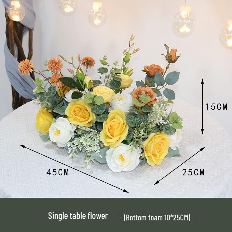 Pastorales Seidenblumenarrangement für Wohnzimmer oder Esstisch-Dekoration