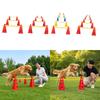 Hunde Agility Hürdenkegel Haustier Sprungtrainingsset für Anfänger Laufen Gehorsam