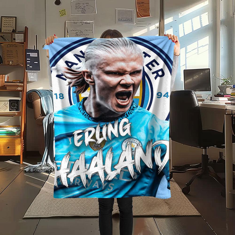 Erling Haaland Spirit Deken, Hoge kwaliteit Comfortabel voor Alle Seizoenen, Woondecoratie, Warmte en Comfort